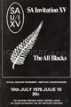 SA Invitation XV v New Zealand 1976 rugby  Programmes